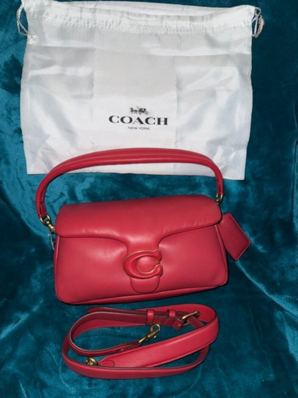 Coach Pillow Shoulder and Crossbody Bag 26 Red /Apple